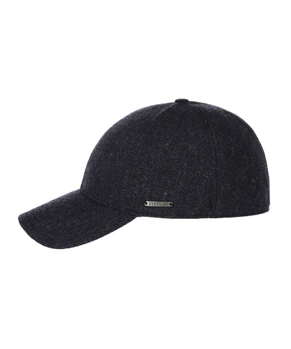 Baseball Cap Wool Herringbone | Blauw Herringbone