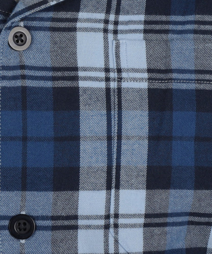 Flanell-Pyjama-Set | Marineblau