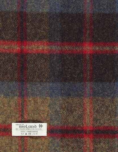 Lambswool Scarf Check | Rust Brown Red Plaid