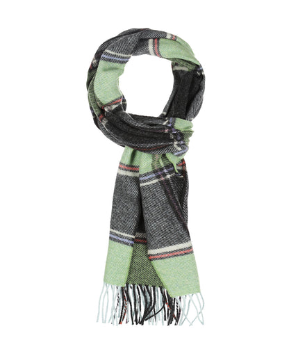 Lambswool Scarf Long | Groen ruit