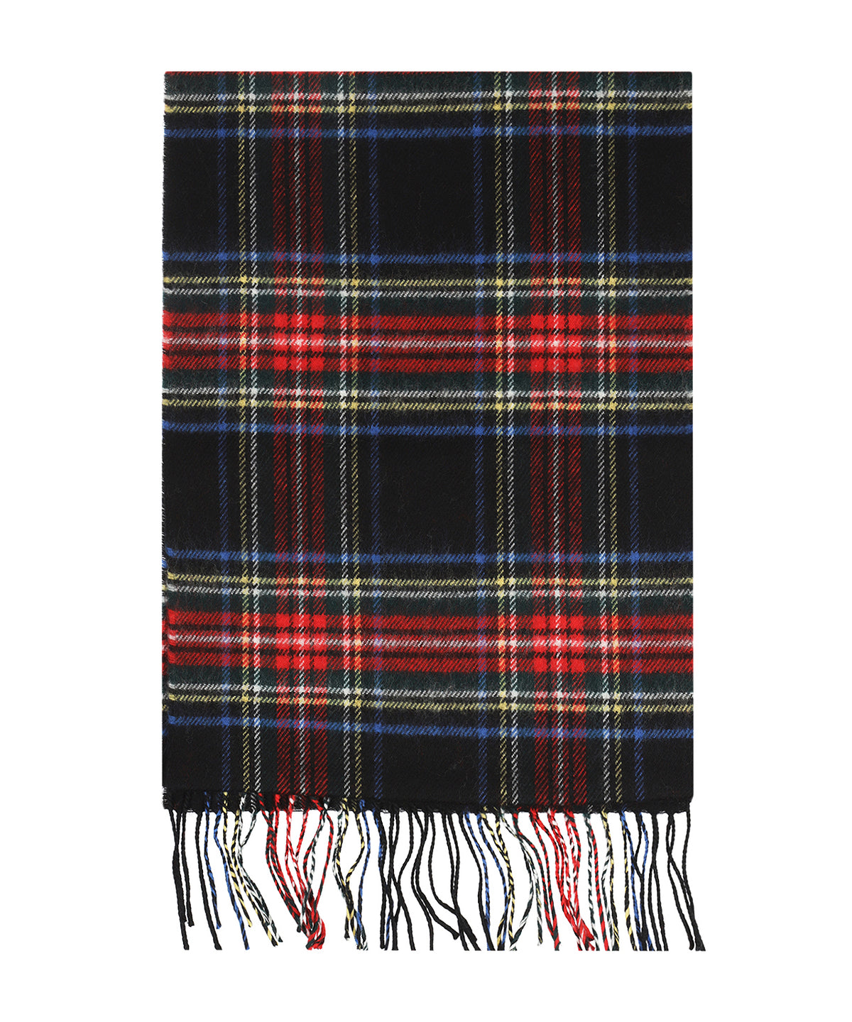 Merino Luxury Wool Scarf | Zwart Rood ruit