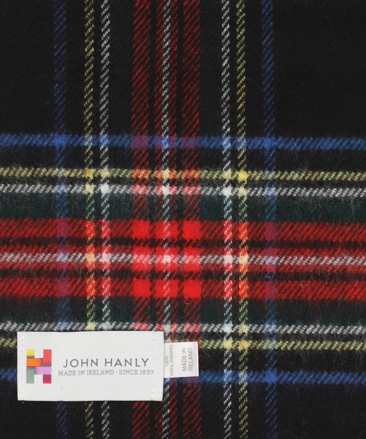 Merino Luxury Wool Scarf | Zwart Rood ruit