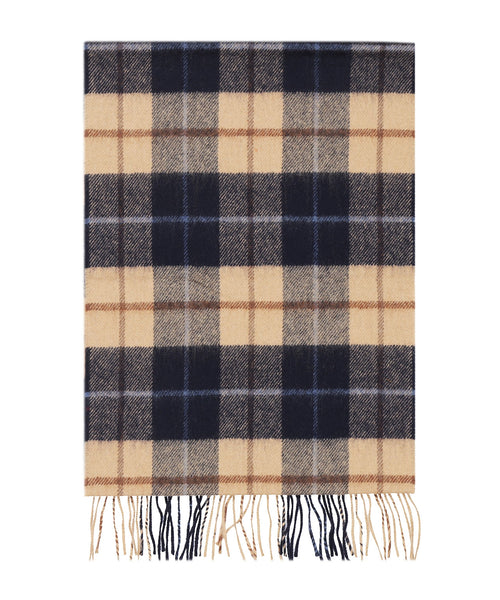 Merino Luxery Wool Scarf | Navy Beige Brown Check