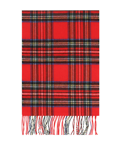 Merino Luxury Wool Scarf | Rood ruit
