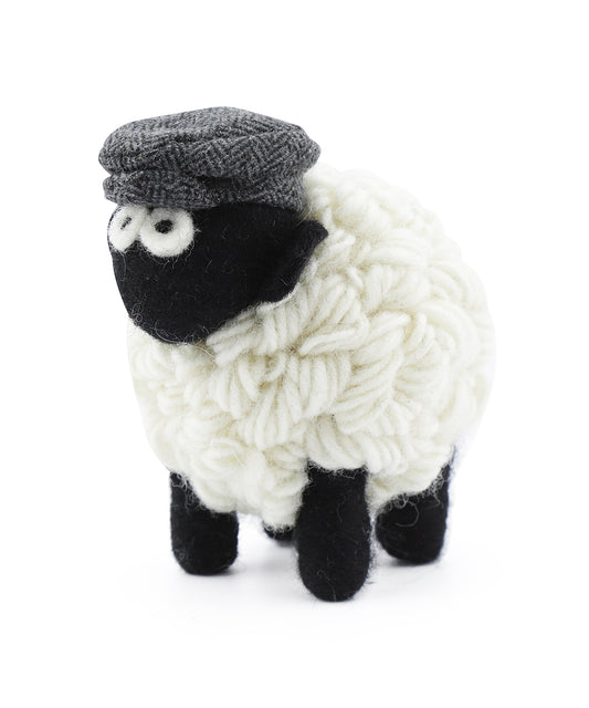 Knitted Sheep with Hat | Grijs