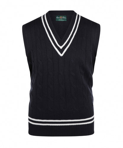 Cricket Slipover Merino Wool | Navy Blue