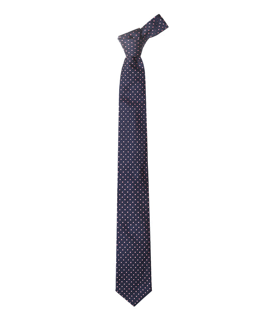 Zijden Stropdas | Navy Stip Roze