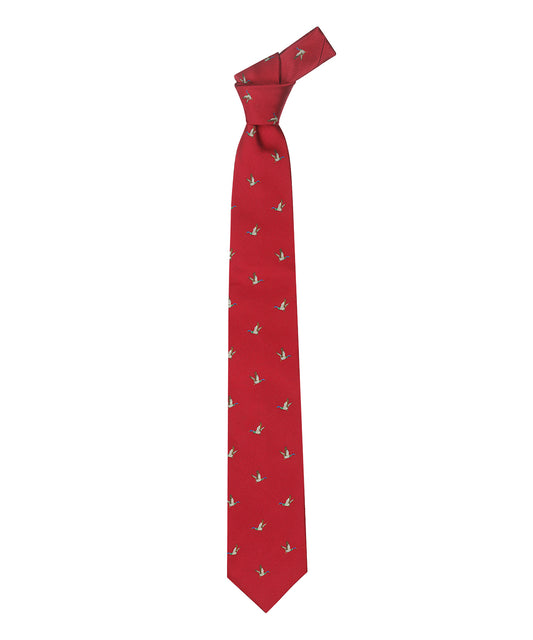 Zijden Stropdas | Rood Eend Klein