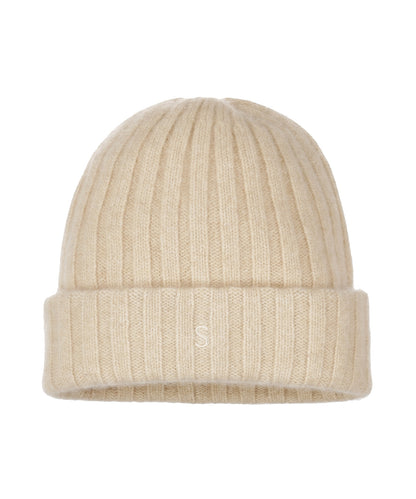 Mütze aus ungefärbtem Kaschmir | Beige