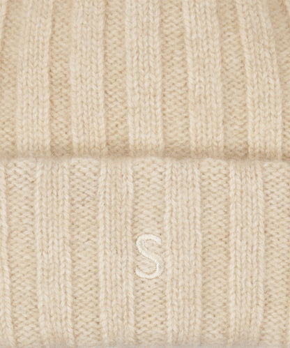 Mütze aus ungefärbtem Kaschmir | Beige