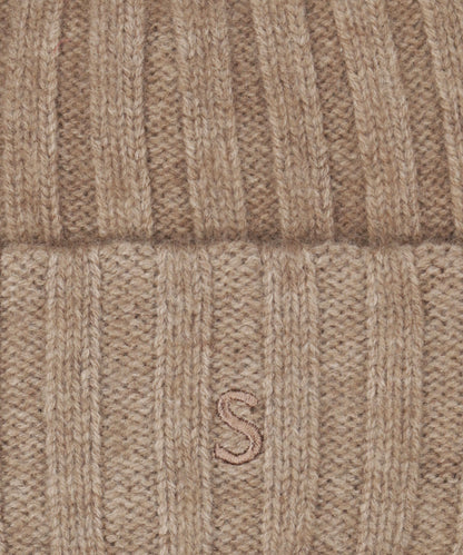 Beanie Undyed Cashmere | Brown
