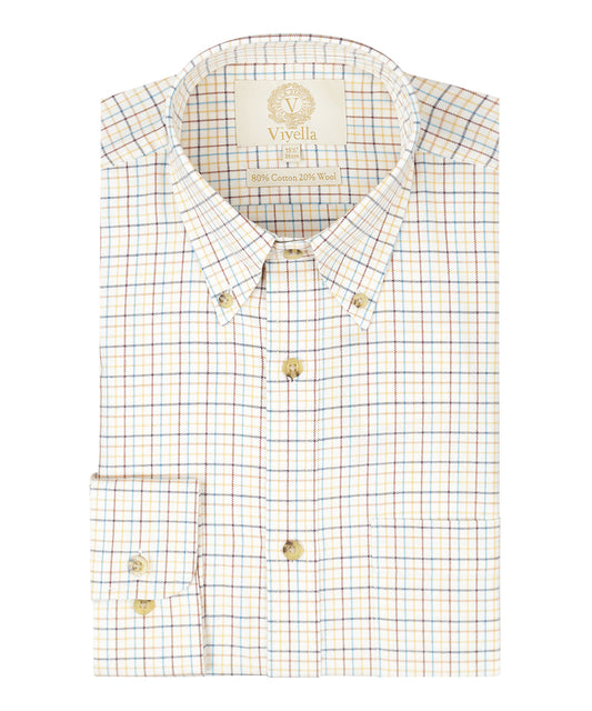 Shirt BD | Mini ruit Paars/Rood/Oranje/Blauw