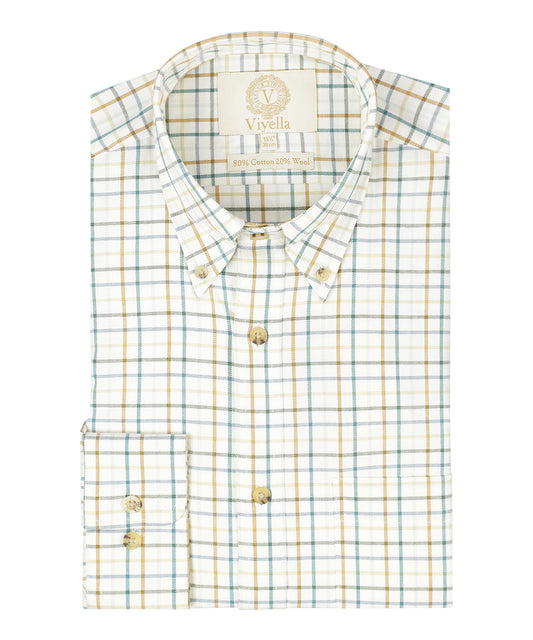 Shirt BD | Kleine ruit Groen/Lichtgroen/Turquoise