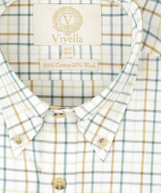 Shirt BD | Kleine ruit Groen/Lichtgroen/Turquoise