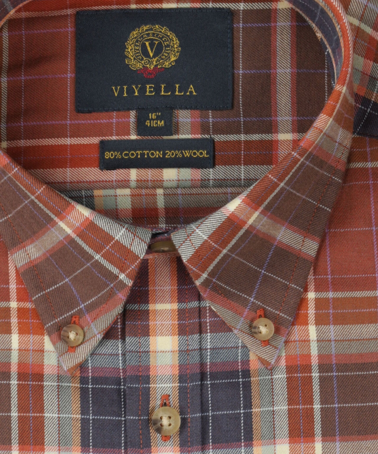 Shirt BD | Combi ruit Bruin//Paars/Blauw