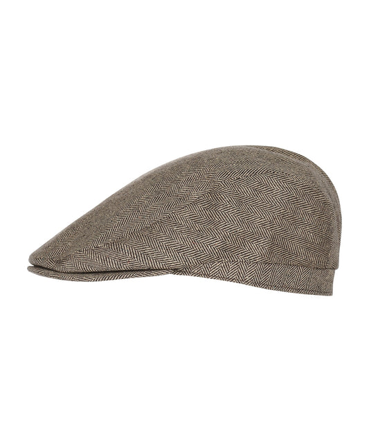 Klassieke Cap | Beige Herringbone
