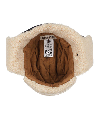 Bomber Cap Wool check | Blue