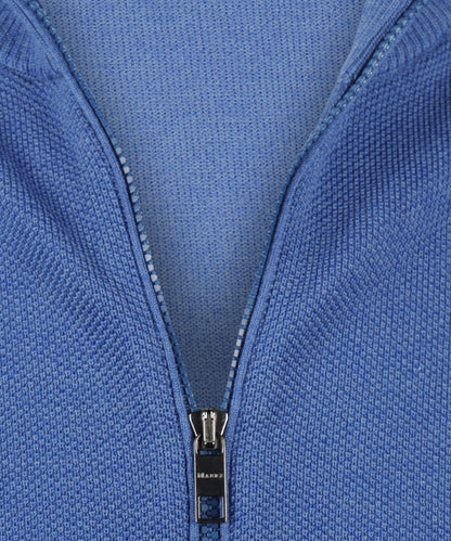 Maerz Sportliche Zip Weste Merino | Blau
