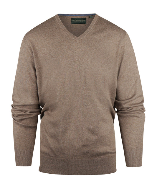Pullover V-Hals Cotton/Cashmere | Taupe