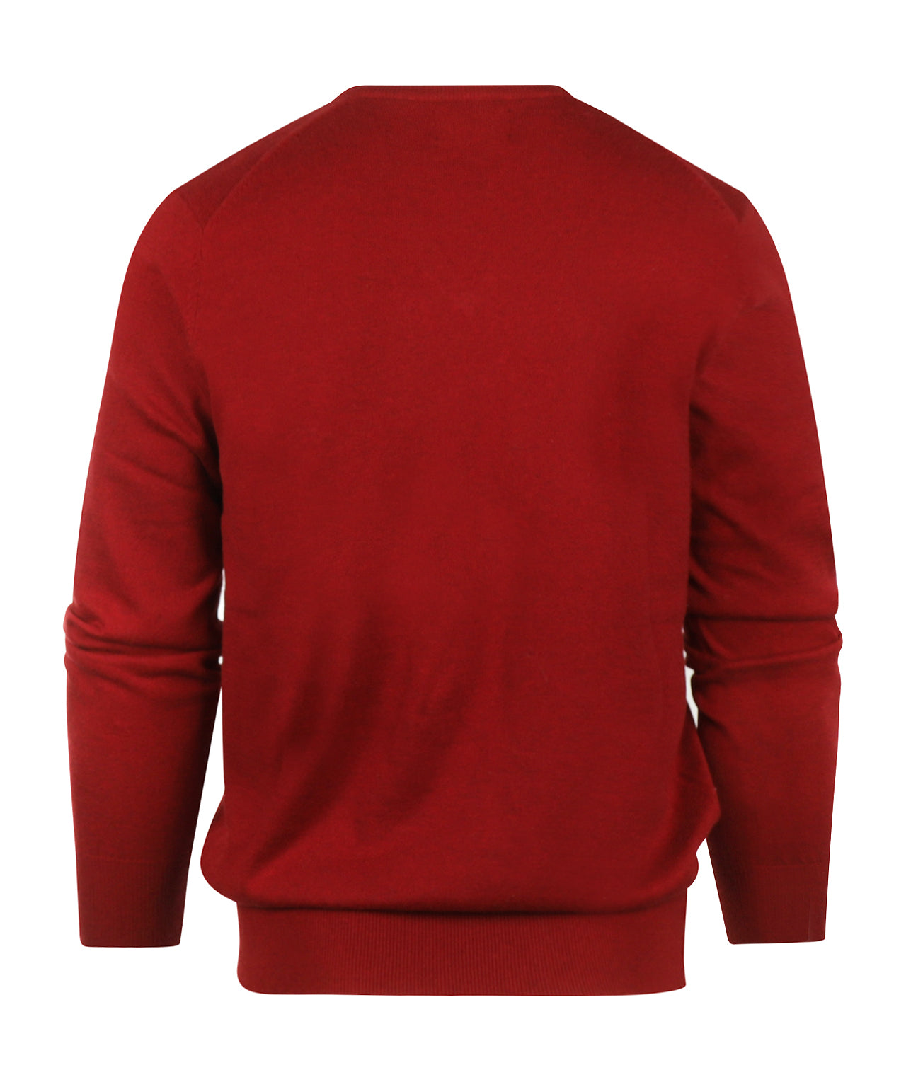Cotton Cashmere V-Hals Pullover | Bordeaux