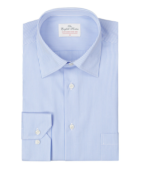 Shirt Semi Widespread | Licht Blauw Pin Streep
