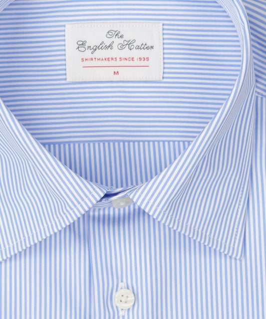 Shirt Semi Widespread | Licht Blauw Pin Streep