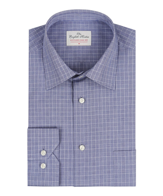 Shirt Semi Widespread | Grijs Blauw Windowpane