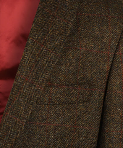 Colbert Tweed | Bruin/Groen herringbone