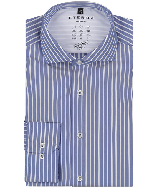 Shirt Button Down | Blauw streep