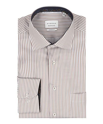 Eterna Shirt Modern Fit | Brown