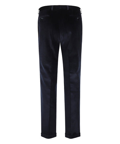 Cordhose mit breitem Rippstrick | Marineblau