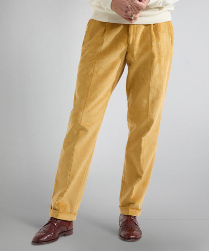 Cordhose mit breitem Rippstrick | Braun