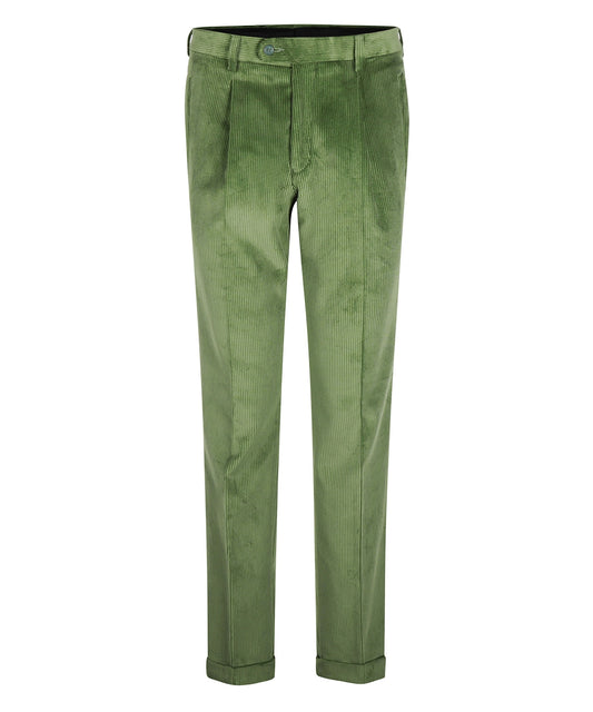 Corduroy Pantalon Brede Rib | Sage