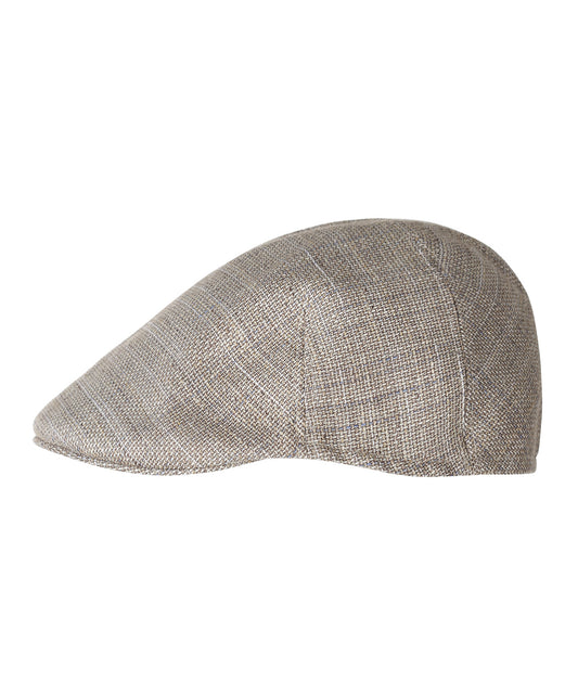 Soft Cap Linnen/Katoen | Bruin melange
