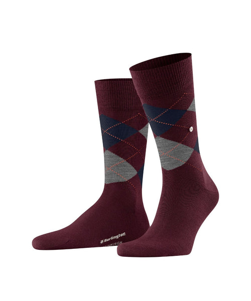 Burlington Edinburgh Heren Sokken | Rood