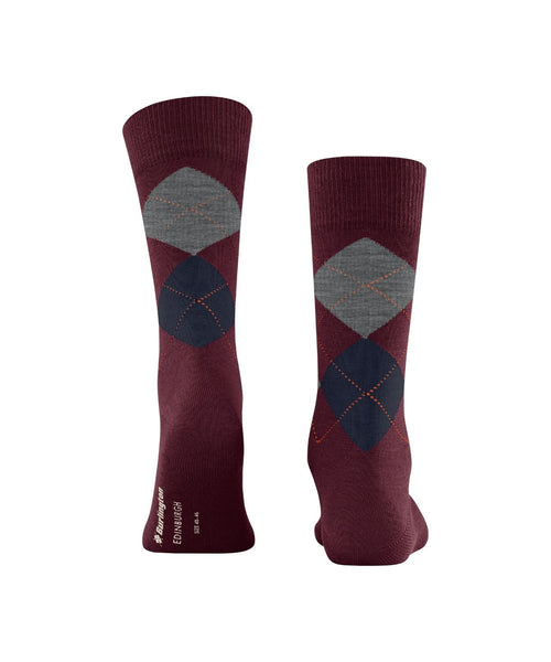 Burlington Edinburgh Heren Sokken | Rood
