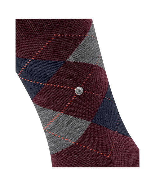 Burlington Edinburgh Heren Sokken | Rood