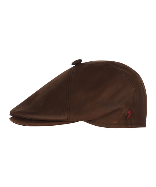 Ballon Cap Leer | Bruin
