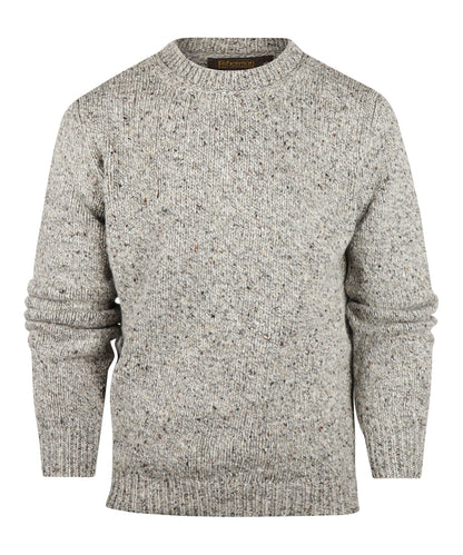 Ronde Hals Pullover | Beige/Bruin melange