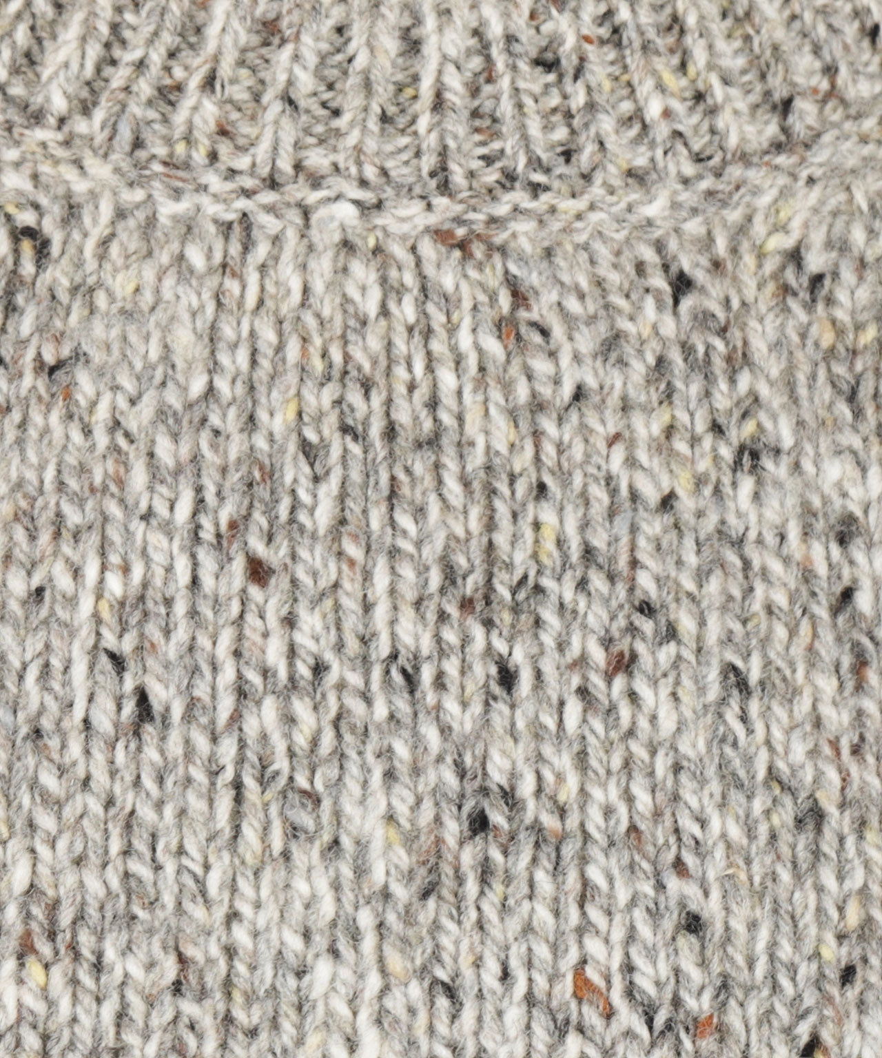 Ronde Hals Pullover | Beige/Bruin melange