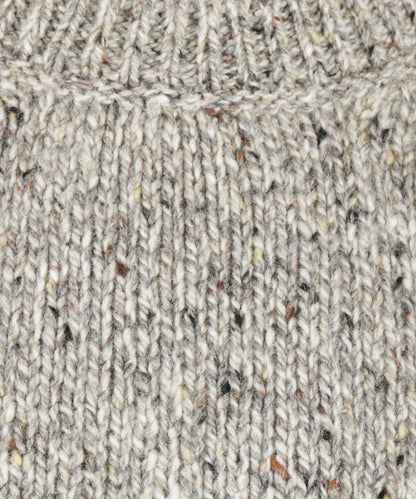 Ronde Hals Pullover | Beige/Bruin melange