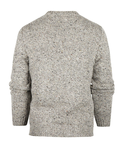 Ronde Hals Pullover | Beige/Bruin melange