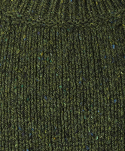 Fischerpullover mit Rundhalsausschnitt | Grün
