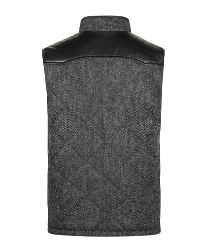 Bodywarmer | Grijs herringbone