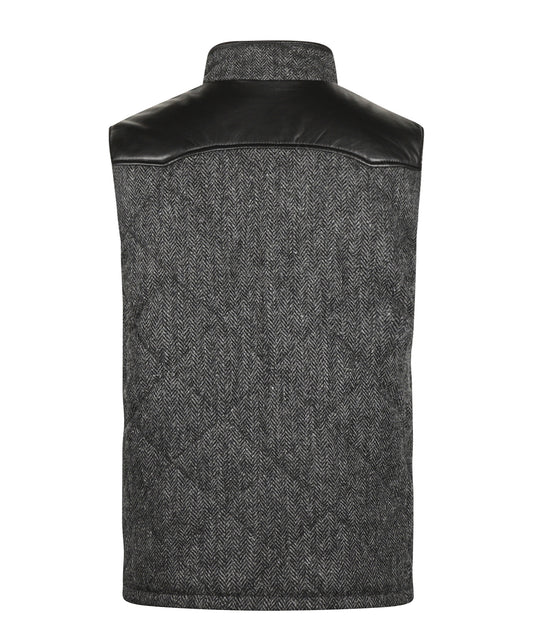Bodywarmer | Grijs herringbone