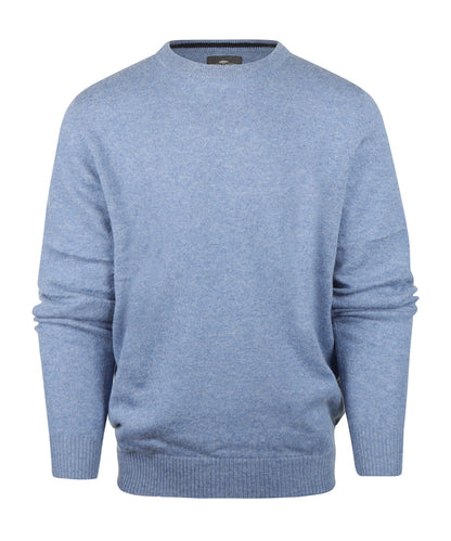 Round Neck Cashmere Sweater | Blue