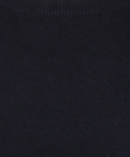 Round Neck Cashmere Sweater | Navy Blue