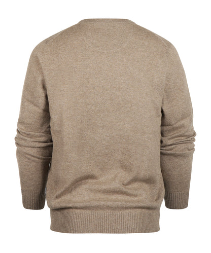 Round Neck Cashmere Sweater | Beige