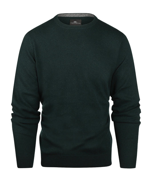Cashmere Ronde Hals Pullover | Dark Emerald