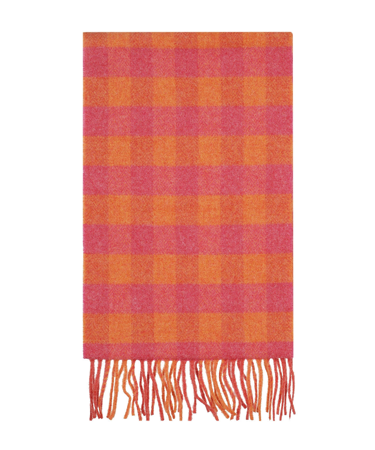 Lamswollen Sjaal | Roze Oranje